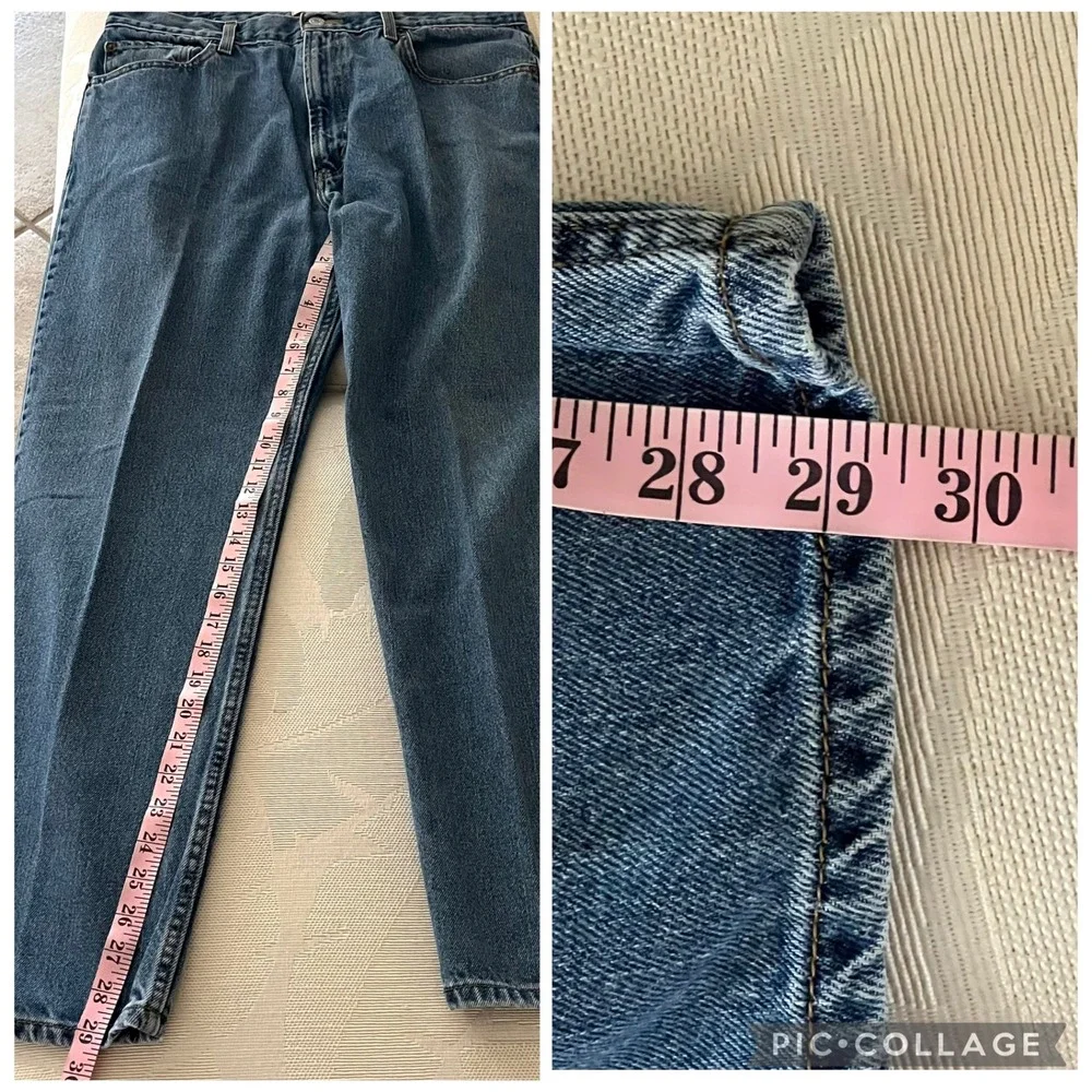Levis 550 Relaxed Fit Tapered Leg Jeans Mens 36x30 Actual 36x29 Medium Wash Blue